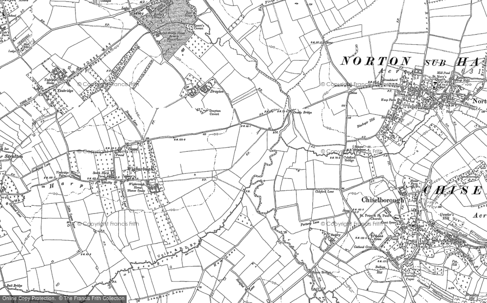 Old Map of Drayton, 1886 in 1886