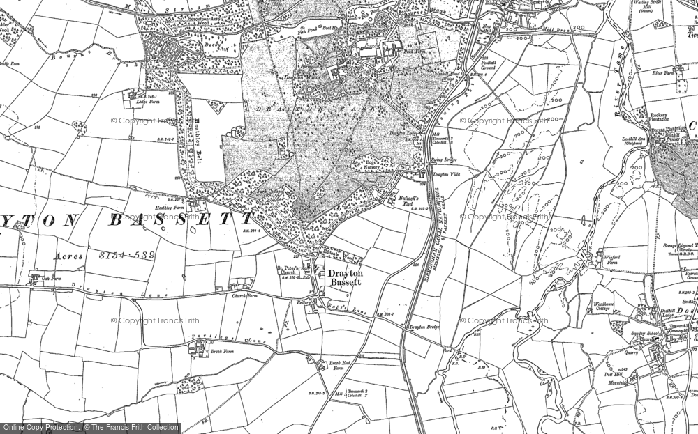 Old Map of Drayton Bassett, 1901 in 1901