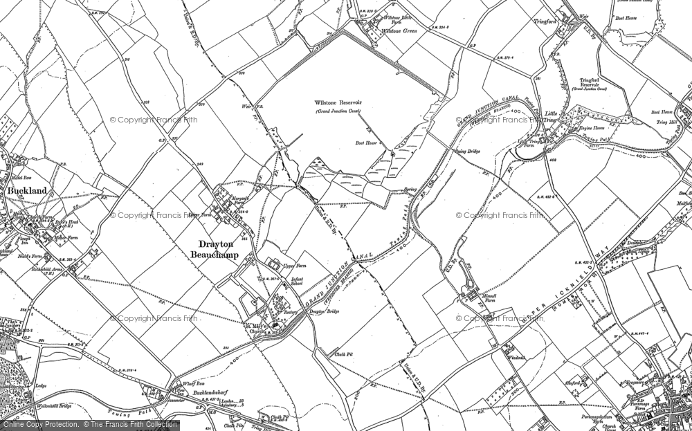 Old Map of Drayton Beauchamp, 1896 - 1923 in 1896