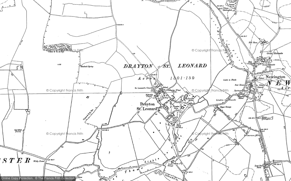 Old Map of Drayton St Leonard, 1897 - 1910 in 1897
