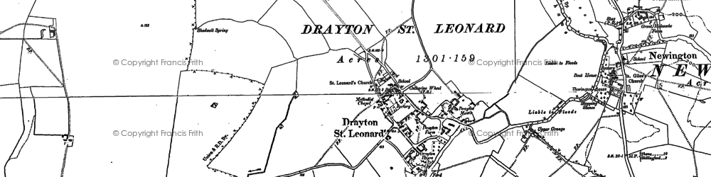 Old map of Drayton St Leonard in 1897