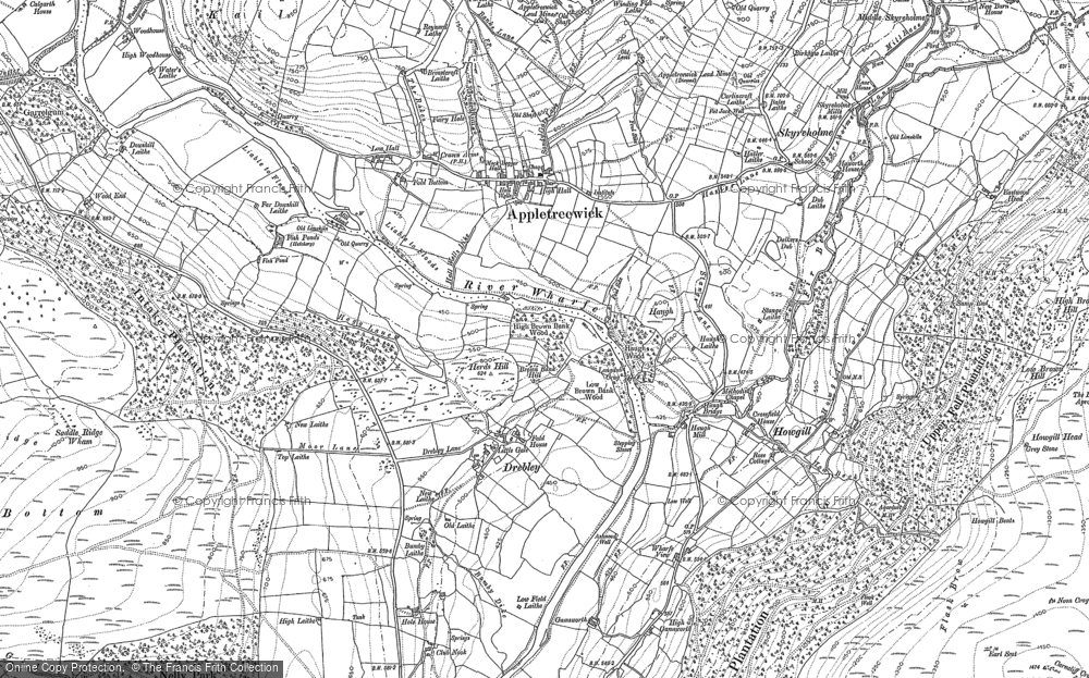 Old Map of Drebley, 1907 in 1907