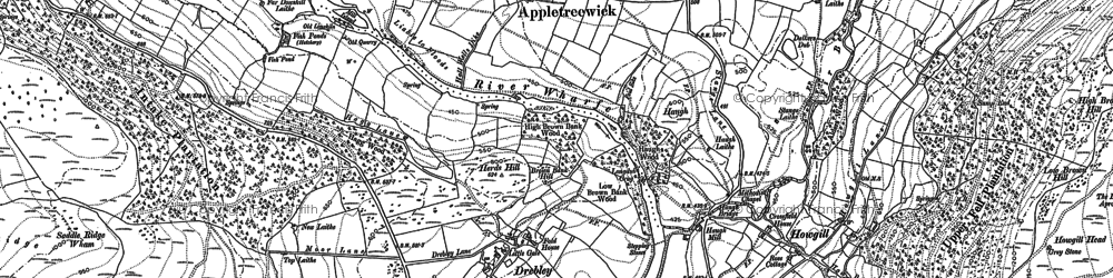 Old map of Drebley in 1907