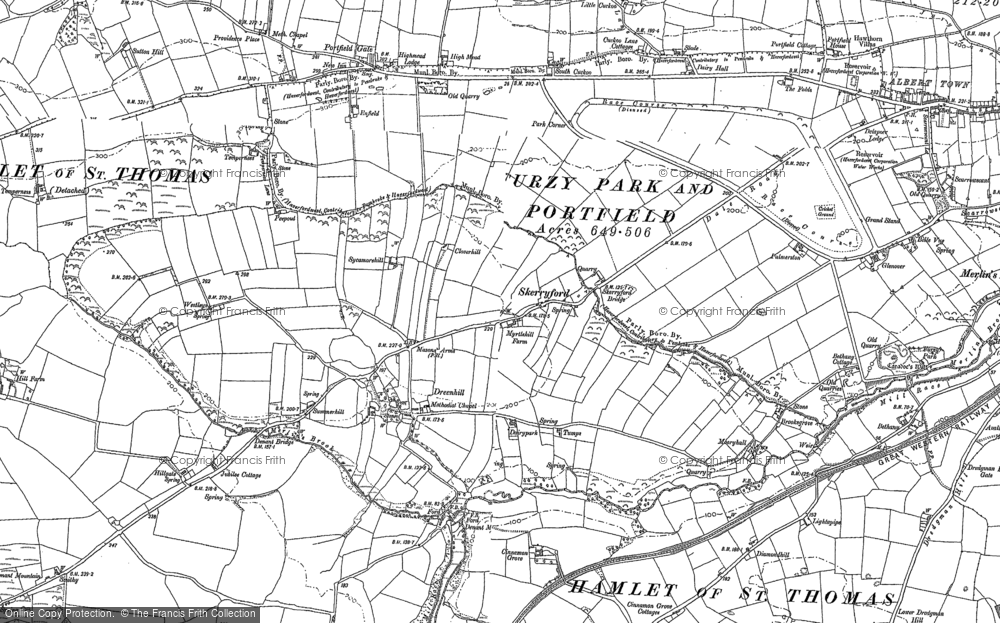 Old Map of Dreenhill, 1875 - 1888 in 1875