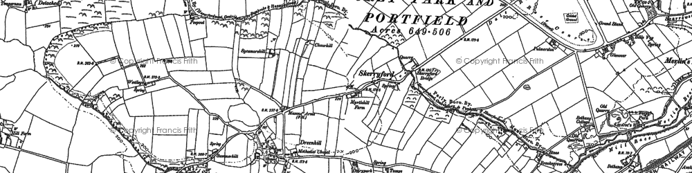 Old map of West Denant in 1875