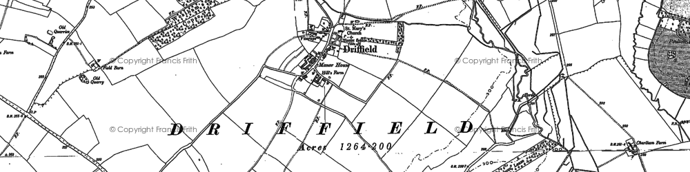 Old map of Driffield in 1882