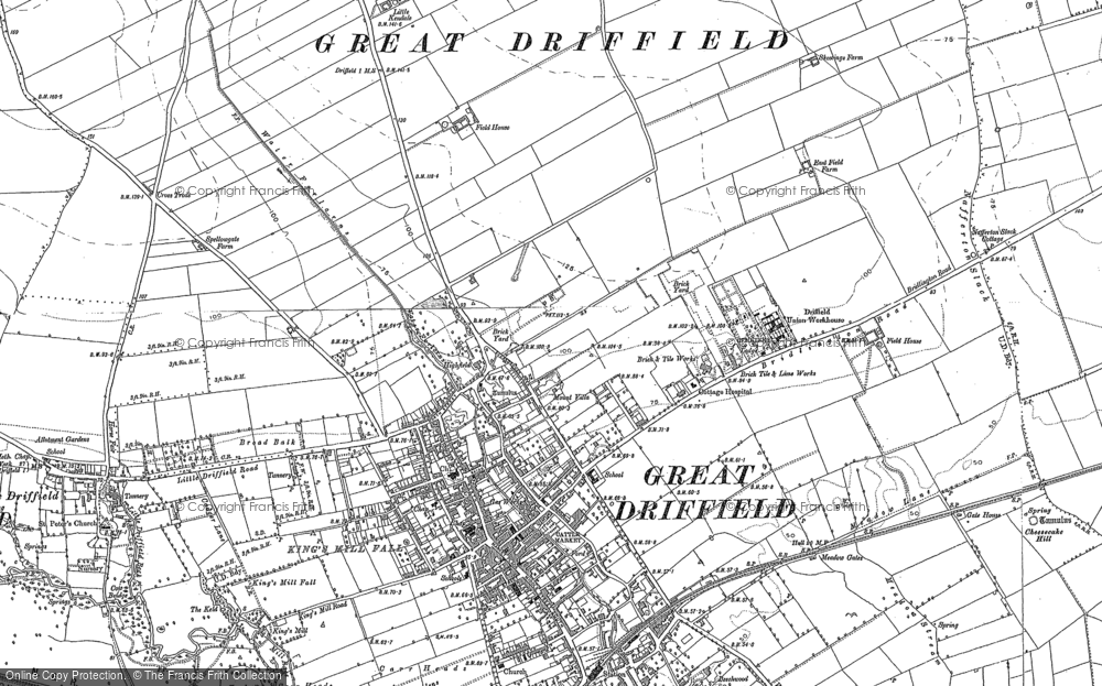 Old Map of Historic Map covering Blakedale in 1891