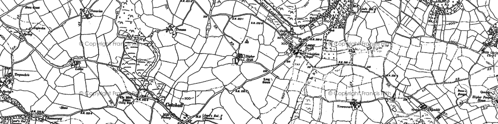 Old map of Kerris in 1906