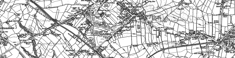 Old map of Drighlington in 1882