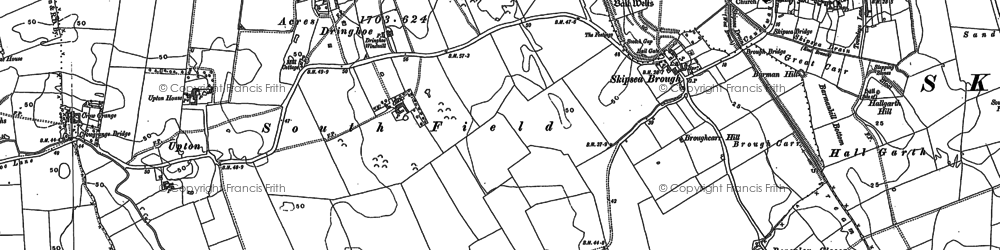 Old map of Beeford Grange in 1890