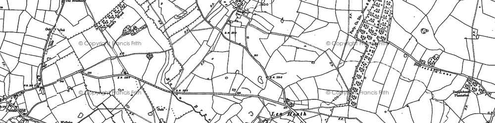 Old map of Lea Heath in 1881