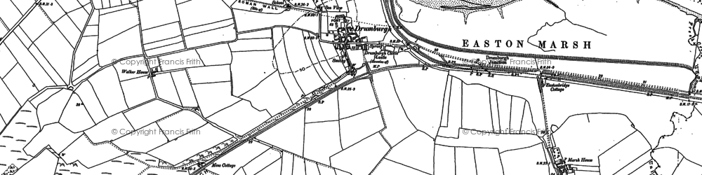 Old map of Drumburgh in 1899