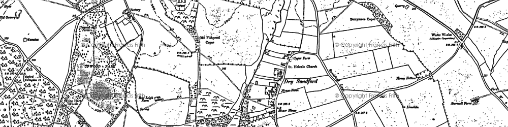 Old map of Dry Sandford in 1898