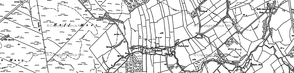 Old map of Bank Moor in 1897