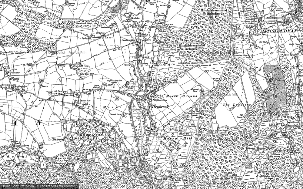 Old Map of Drybrook, 1901 in 1901
