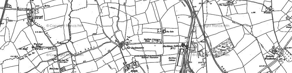 Old map of Long Duckmanton in 1876