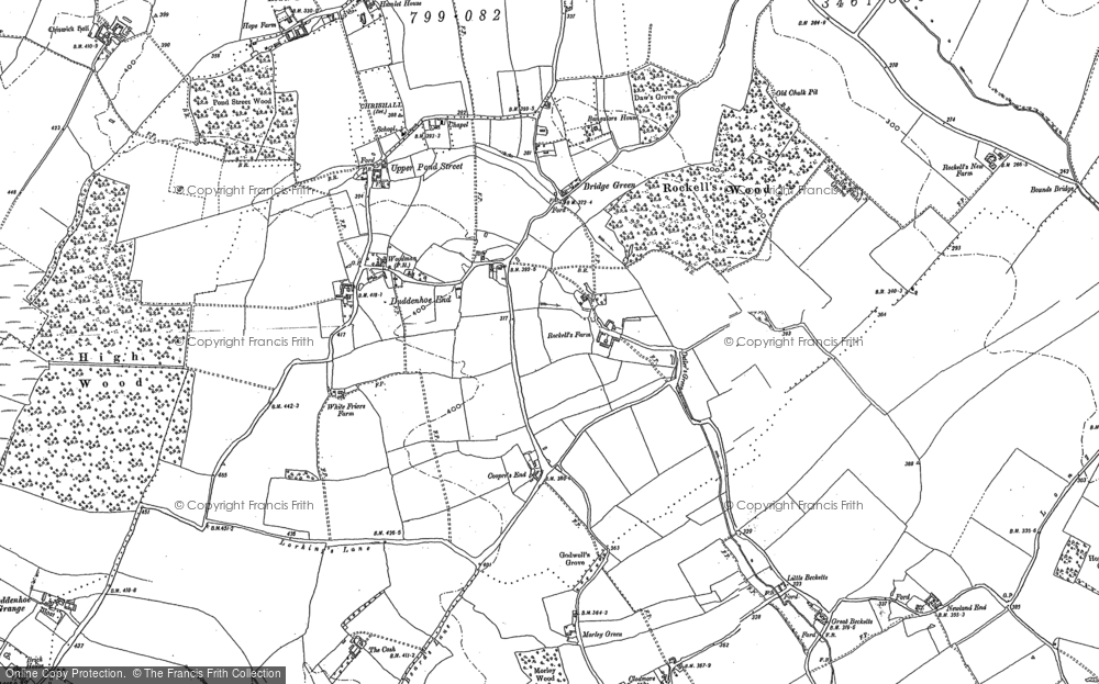 Old Map of Duddenhoe End, 1896 - 1948 in 1896