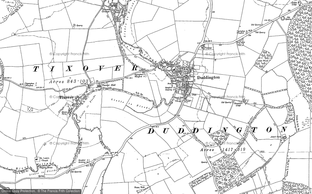 Old Map of Duddington, 1900 - 1902 in 1900
