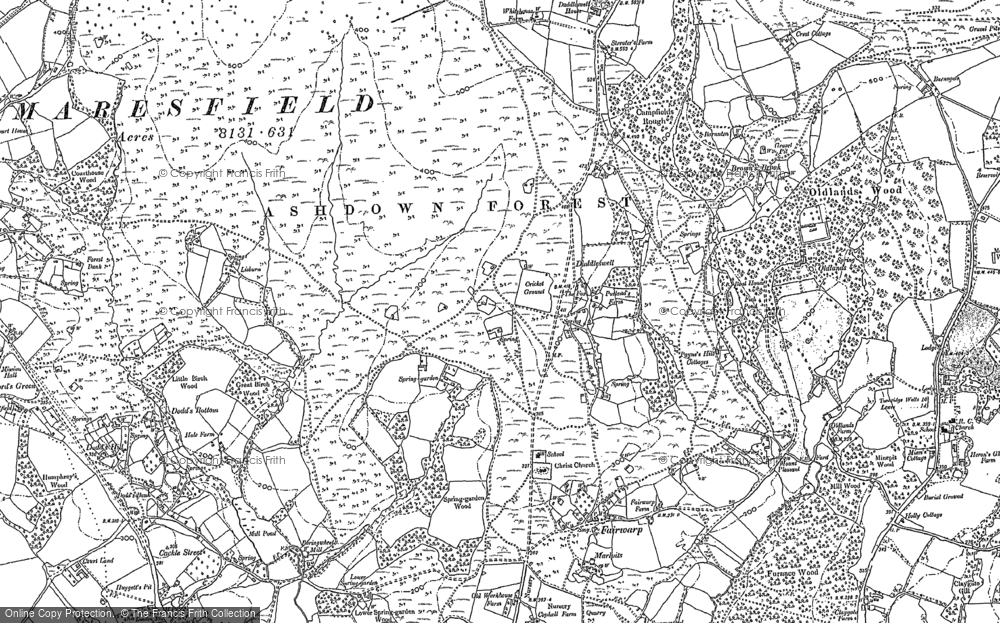 Old Map of Duddleswell, 1897 - 1898 in 1897