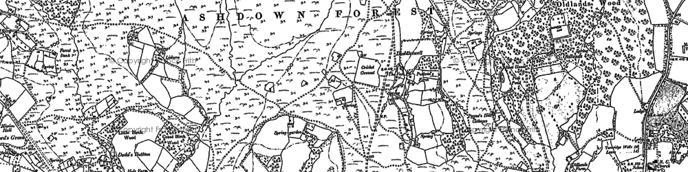 Old map of Duddleswell in 1897