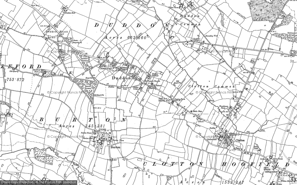 Old Map of Duddon, 1897 in 1897