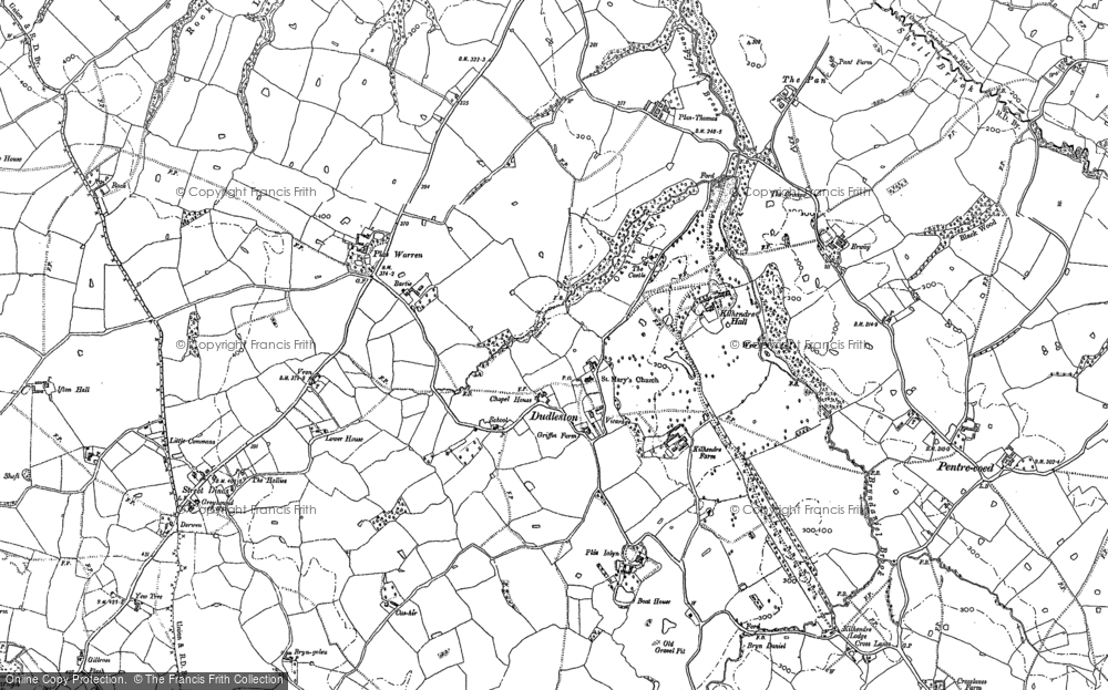 Old Map of Dudleston, 1899 in 1899