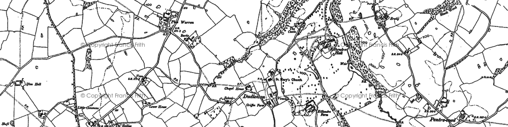 Old map of Dudleston in 1899