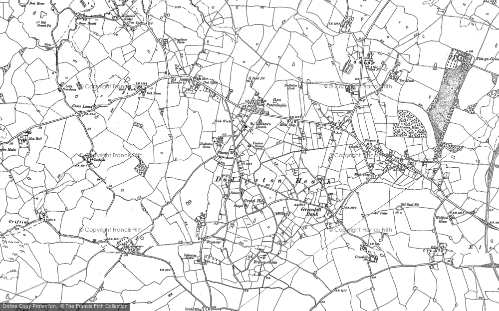 Old Map of Dudleston Heath (Criftins), 1874 - 1899 in 1874