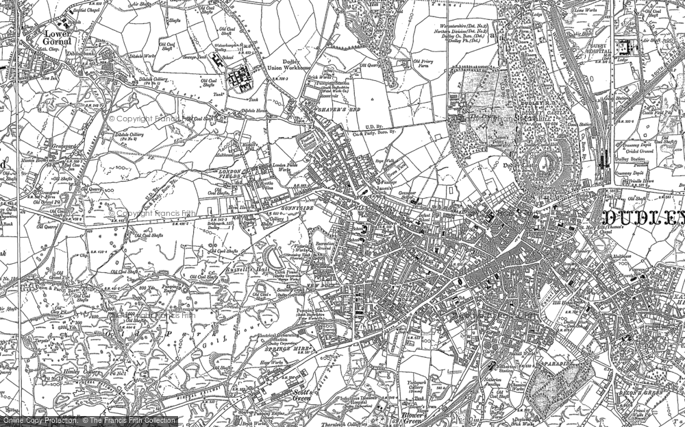 Old Map of Dudley, 1881 - 1901 in 1881