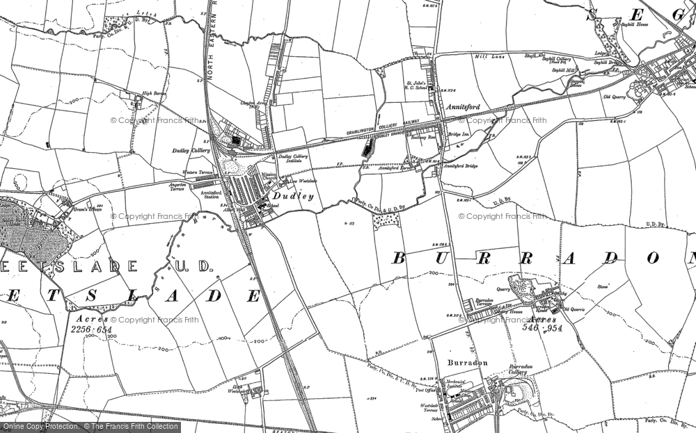 Old Map of Historic Map covering Fordley in 1895