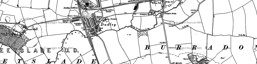 Old map of Fordley in 1895