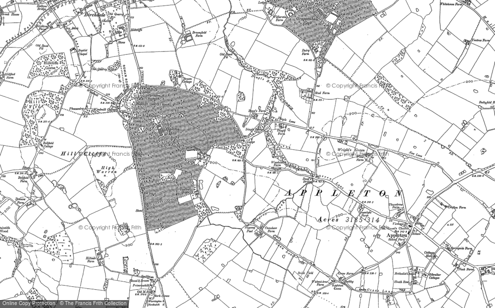 Old Map of Dudlows Green, 1897 - 1908 in 1897