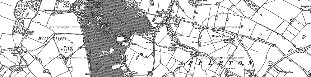 Old map of Dudlows Green in 1897