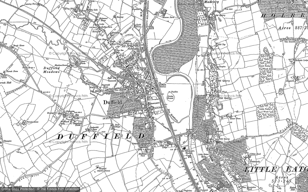 Old Map of Duffield, 1880 - 1881 in 1880