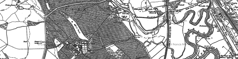 Old map of Maes-glas in 1900