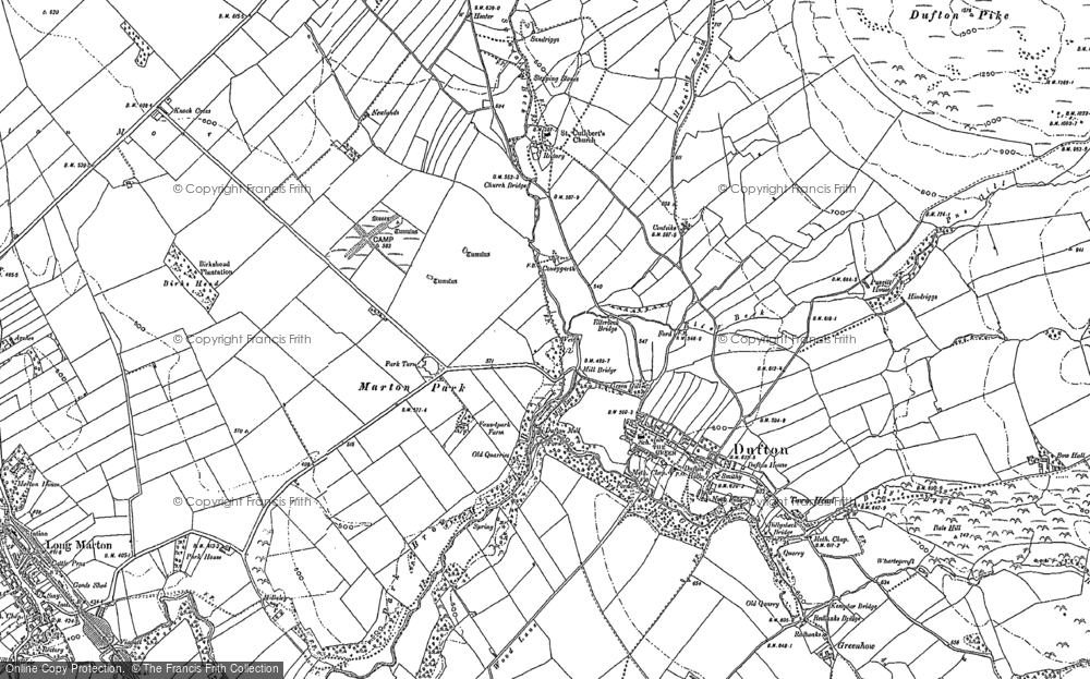 Old Map of Historic Map covering Dudmire in 1897