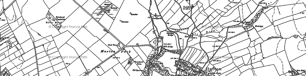 Old map of Bluethwaite Hill in 1897