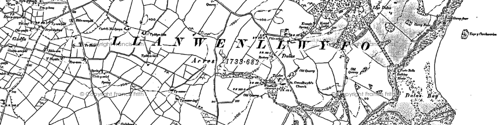 Old map of Dulas in 1887