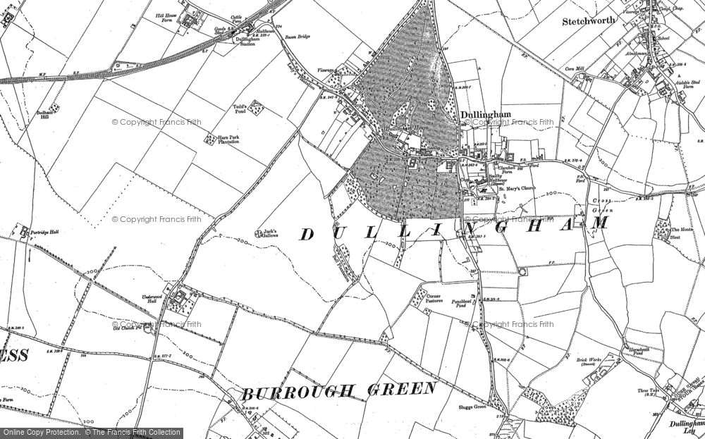 Old Map of Dullingham, 1901 in 1901
