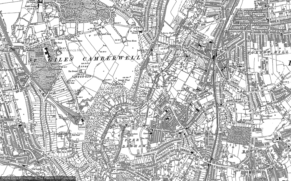 Old Map of Dulwich, 1894 in 1894