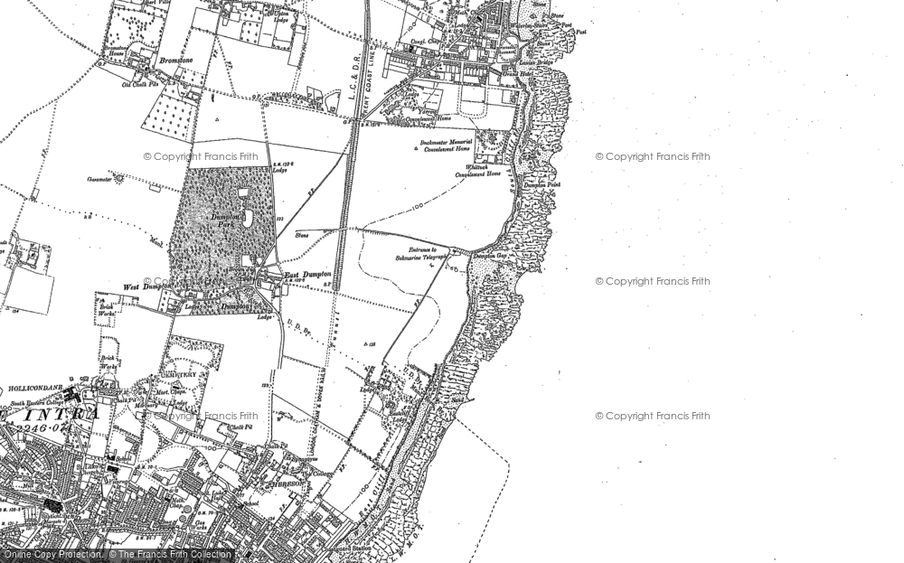 Old Map of Historic Map covering Dumpton in 1905