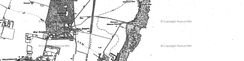 Old map of Dumpton Gap in 1905