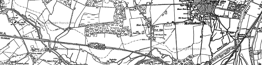 Old map of Dunbridge in 1895