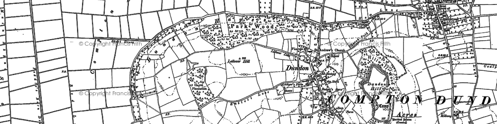 Old map of Dundon in 1885