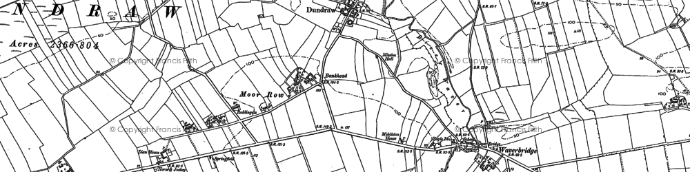 Old map of Dundraw in 1899