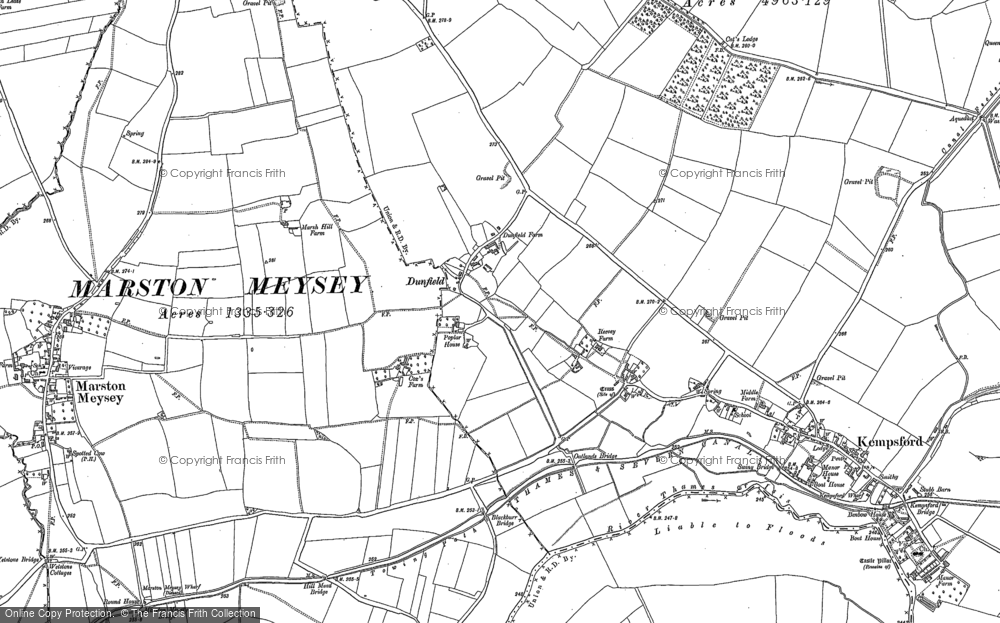 Old Map of Dunfield, 1901 in 1901