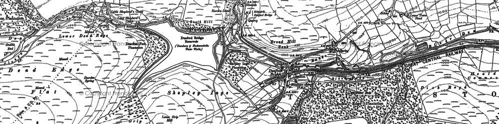 Old map of Langsett Moors in 1888