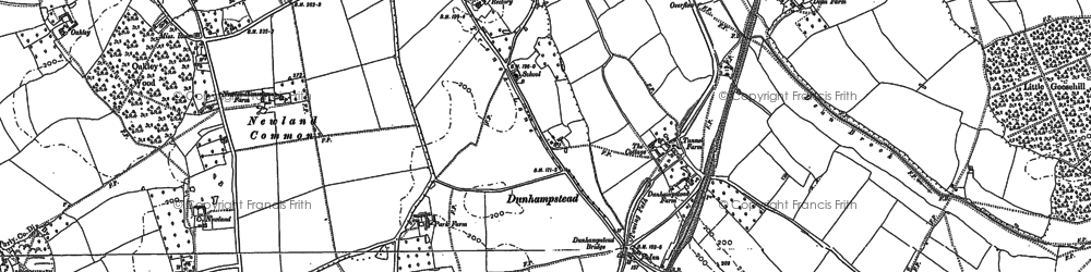 Old map of Dunhampstead in 1883