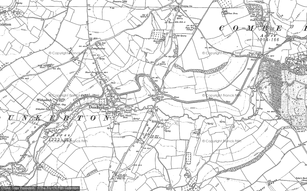 Old Map of Dunkerton, 1883 - 1884 in 1883