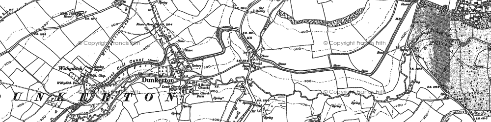 Old map of Dunkerton in 1883
